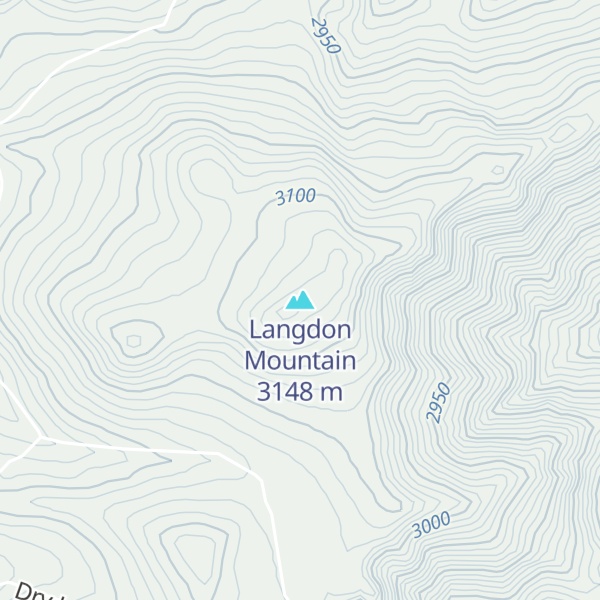 Map of Langdon Mountain
