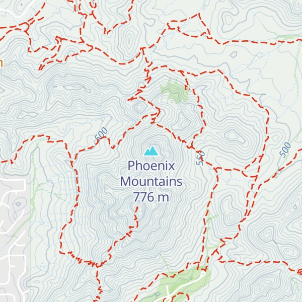 Map of Phoenix Mountains