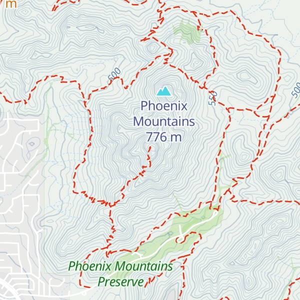 Map of Piestewa Peak