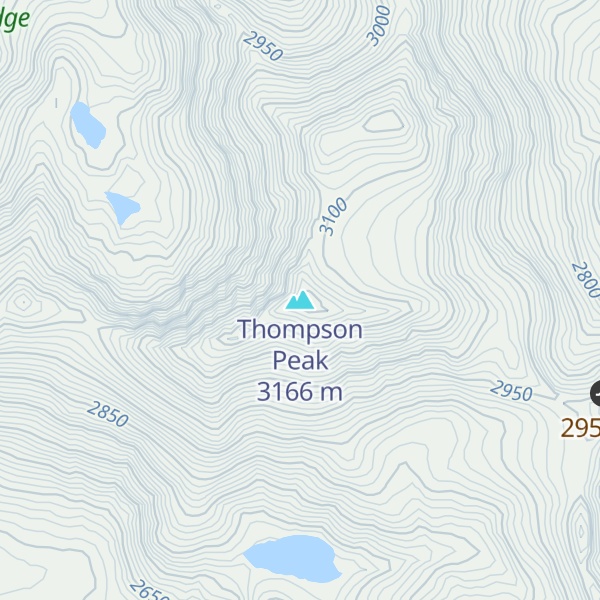 Map of Thompson Peak