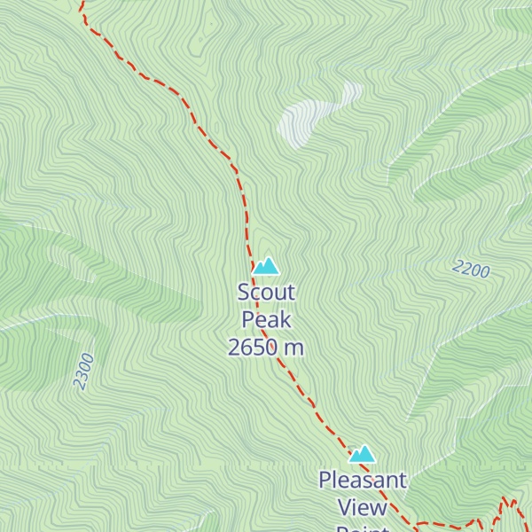 Map of Scout Peak