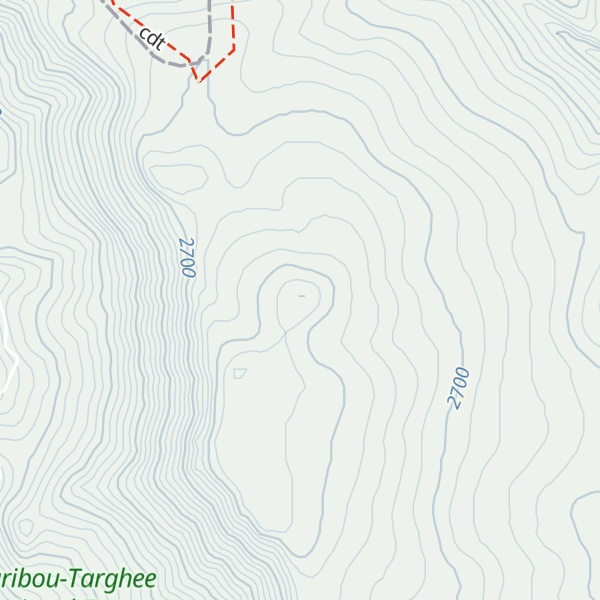 Map of Big Table Mountain
