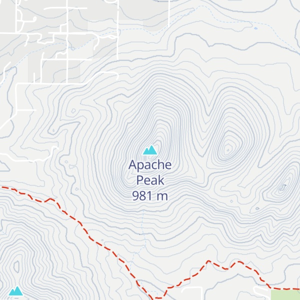 Map of Apache Peak