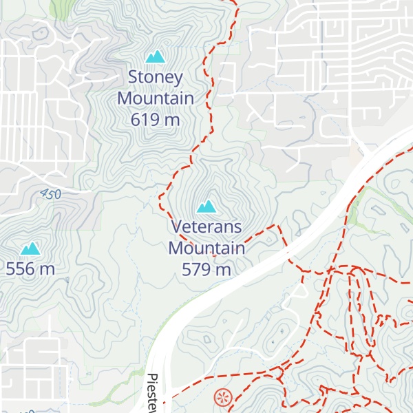 Map of Veterans Mountain