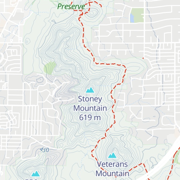 Map of Stoney Mountain
