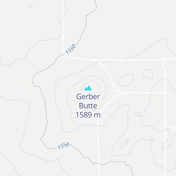 Map of Gerber Butte