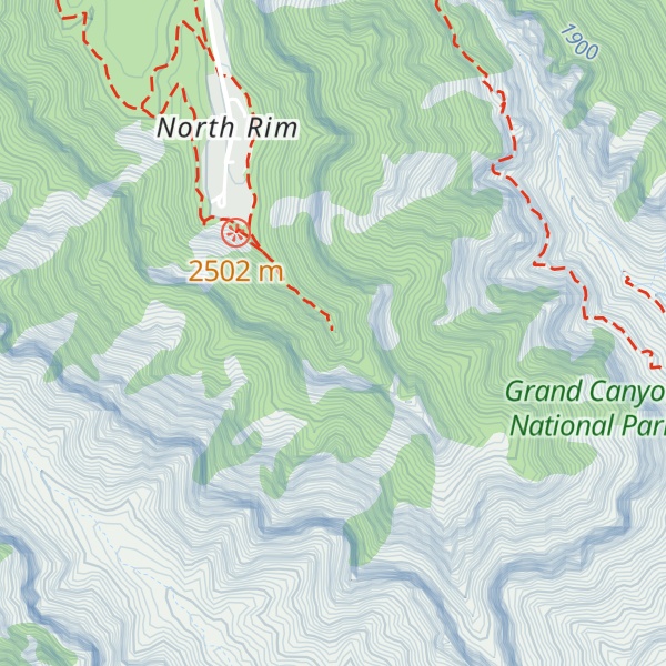 Map of Bright Angel Point