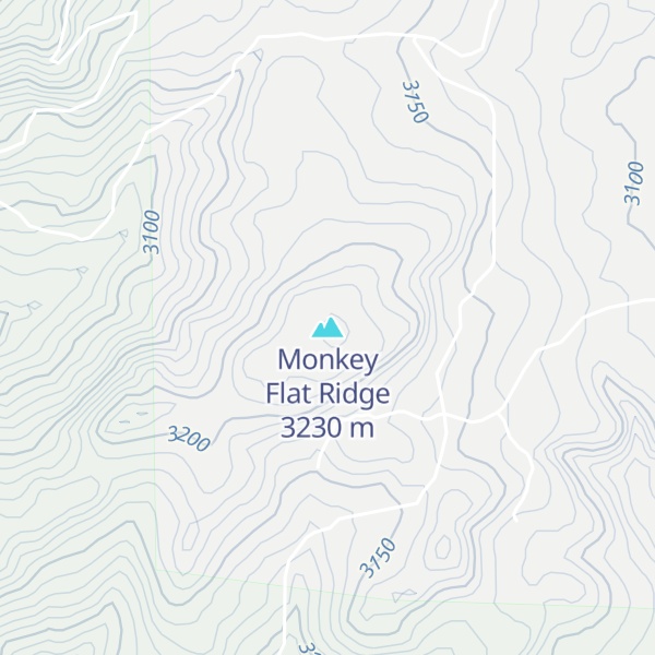 Map of Monkey Flat Ridge