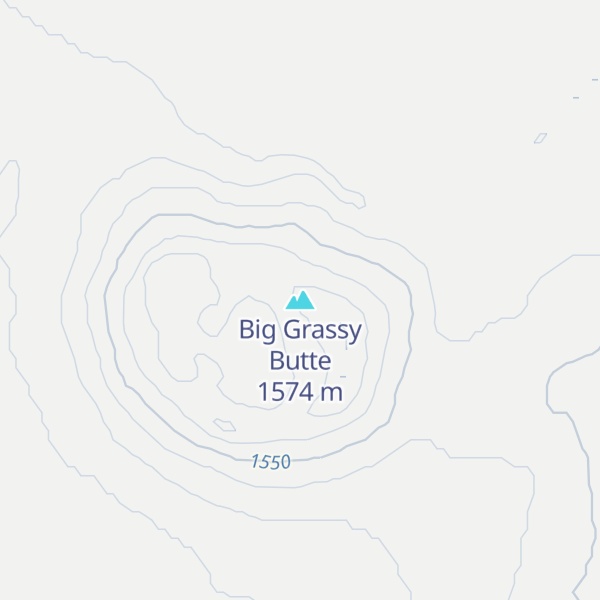Map of Big Grassy Butte