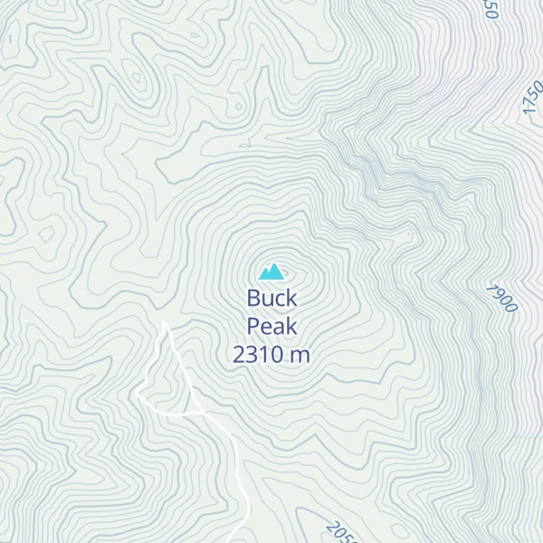 Map of Buck Peak