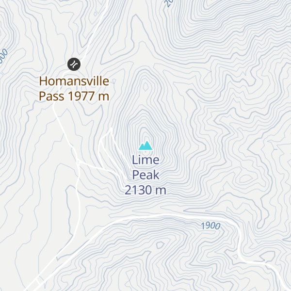 Map of Lime Peak