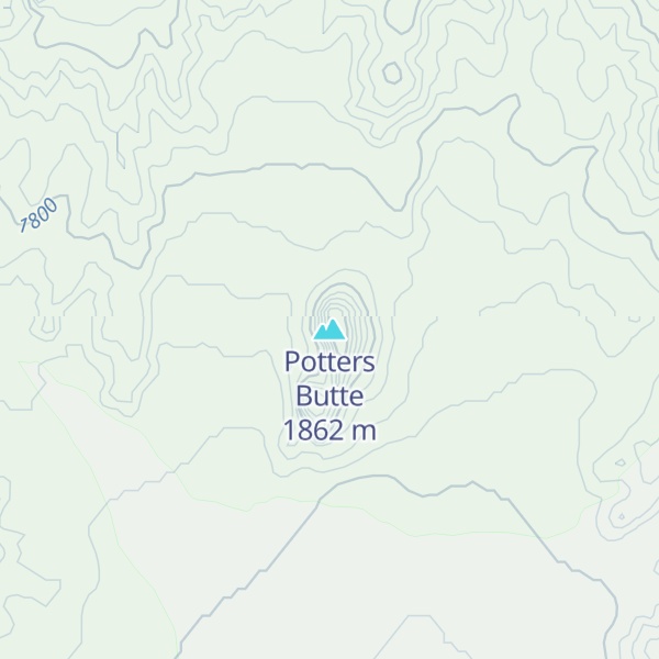 Map of Potters Butte