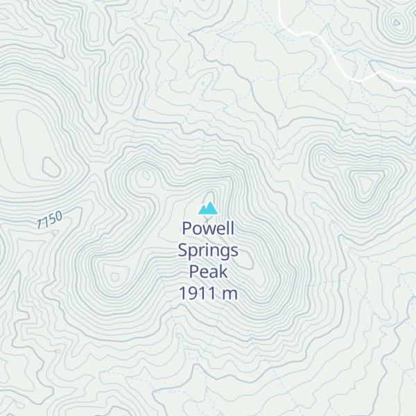 Map of Powell Springs Peak