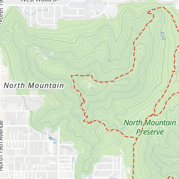 Map of Shaw Butte