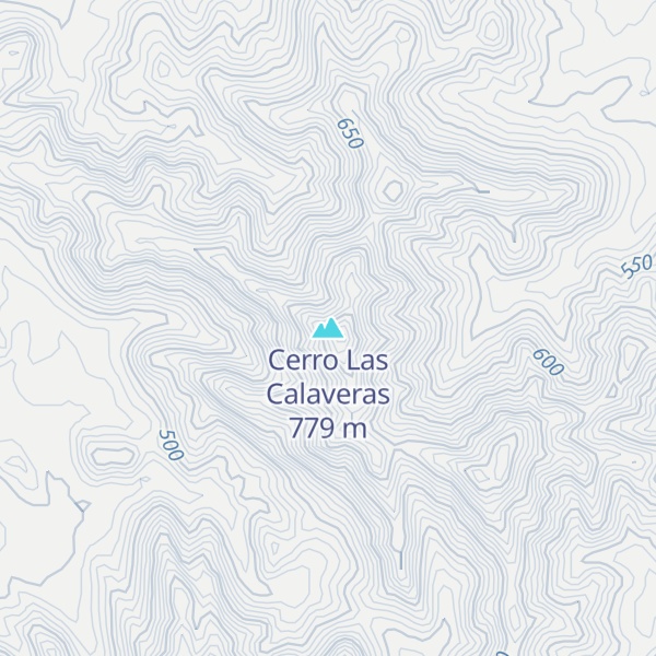Map of Cerro Las Calaveras