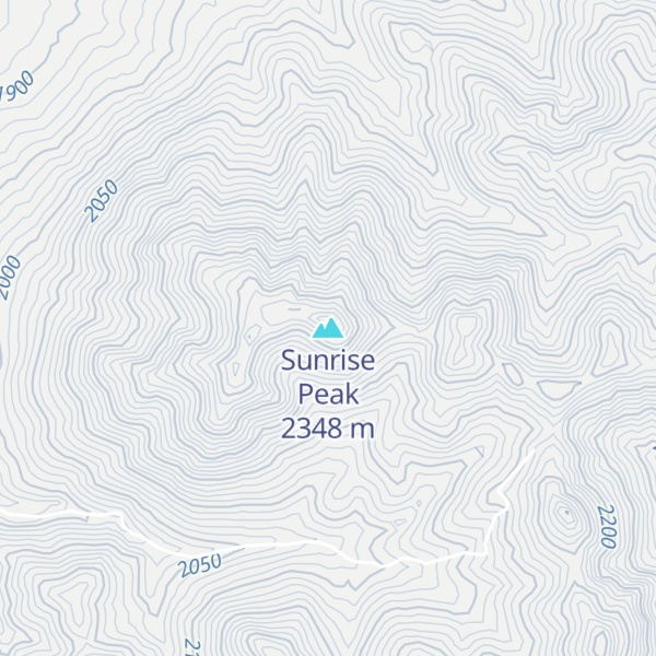 Map of Sunrise Peak