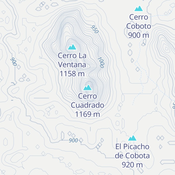 Map of Cerro Cuadrado