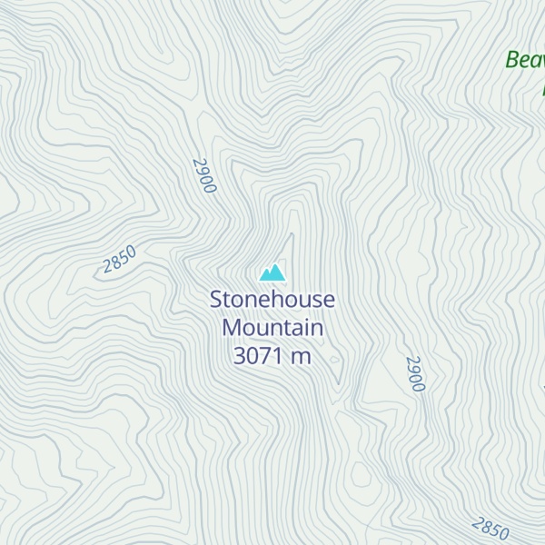 Map of Stonehouse Mountain