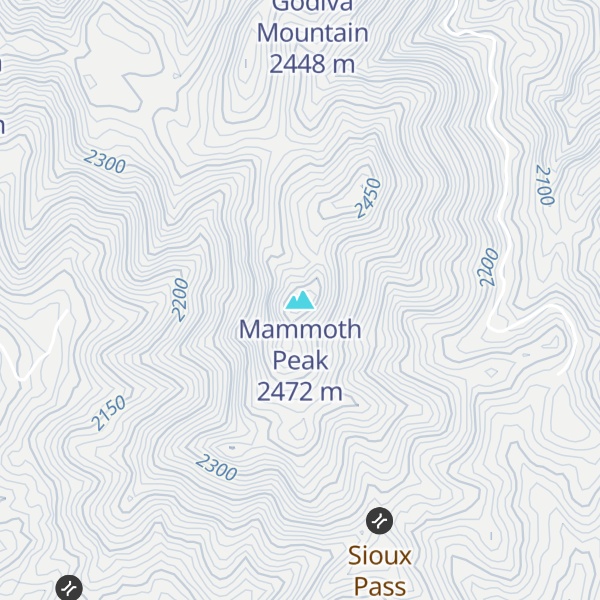 Map of Mammoth Peak