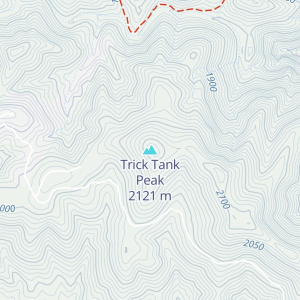 Map of Trick Tank Peak