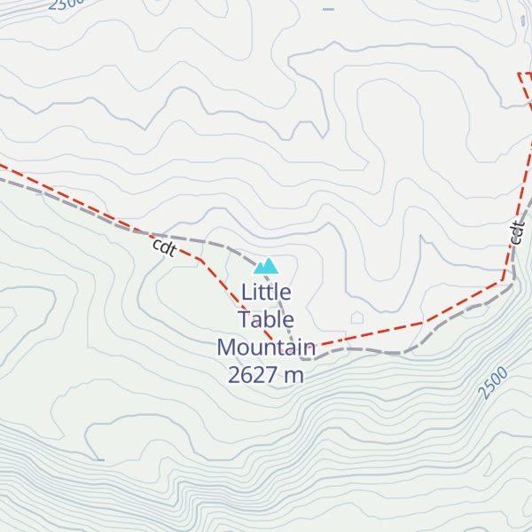Map of Little Table Mountain