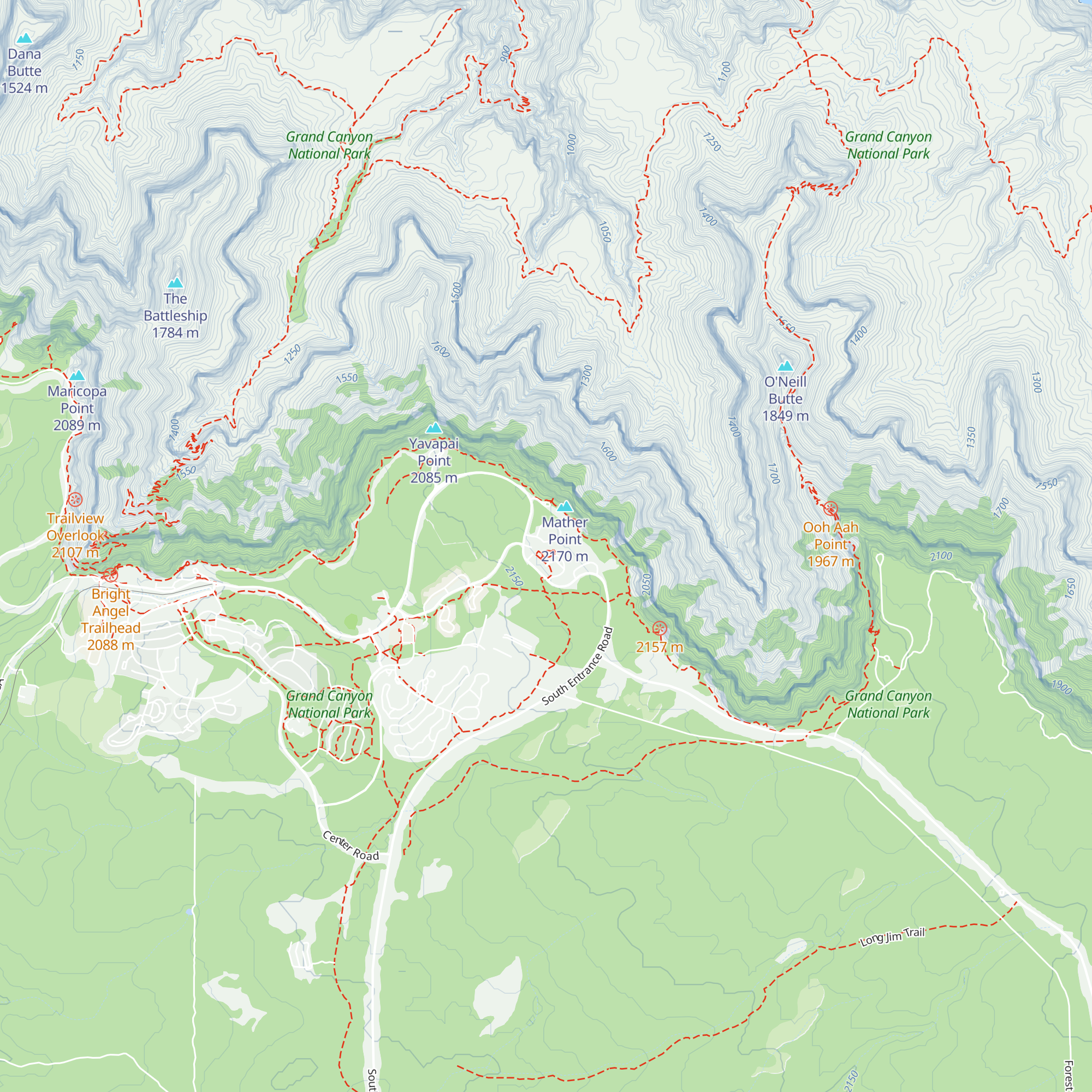 Grand Canyon Visitor Center (South Rim) map