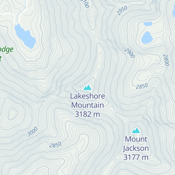 Map of Lakeshore Mountain