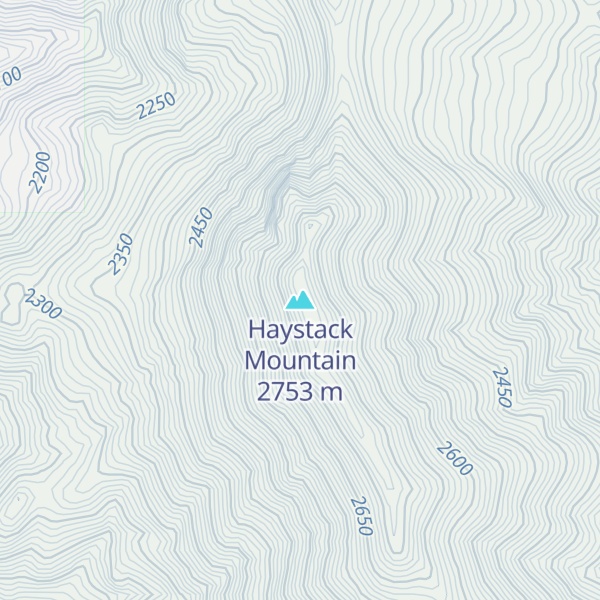 Map of Haystack Mountain
