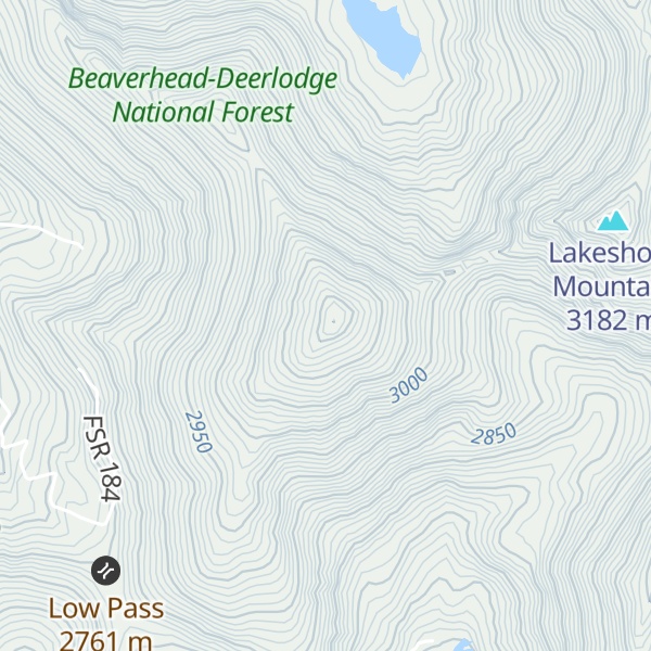 Map of A P A Mountain