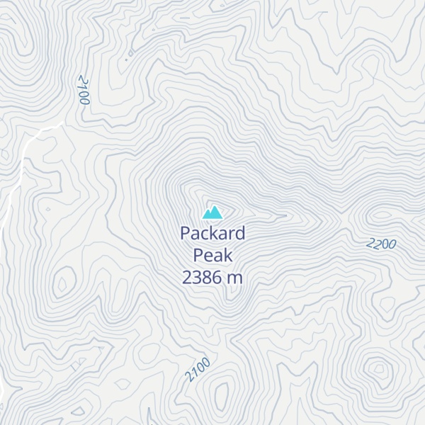 Map of Packard Peak