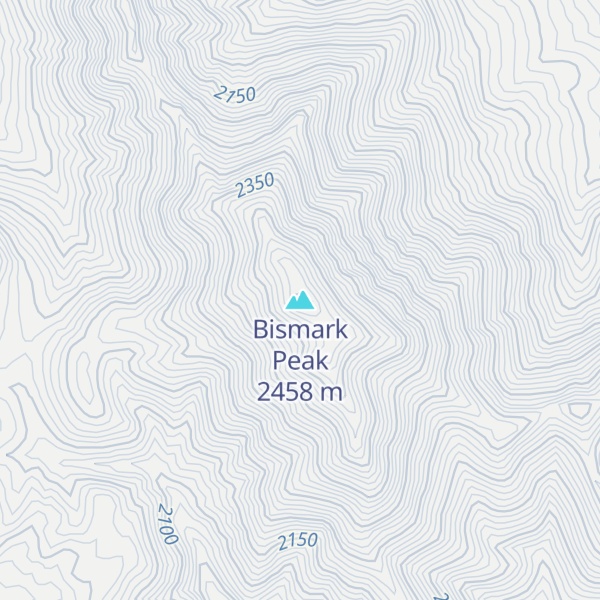 Map of Bismark Peak