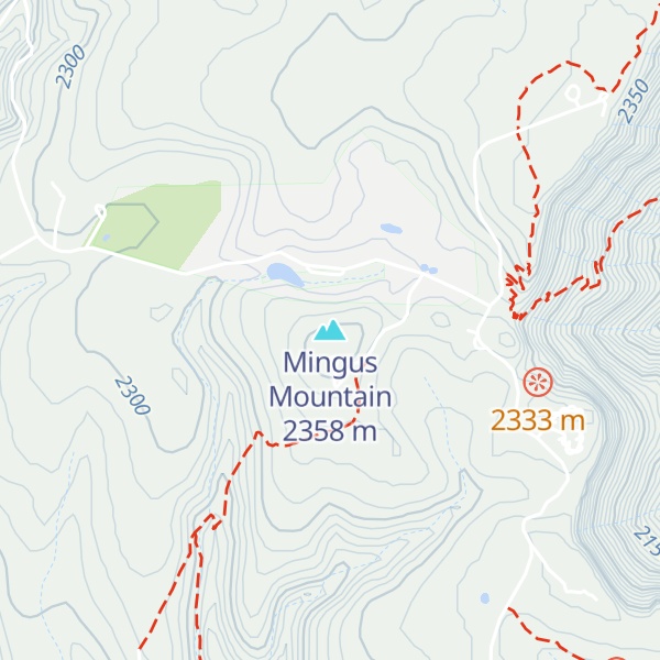 Map of Mingus Mountain