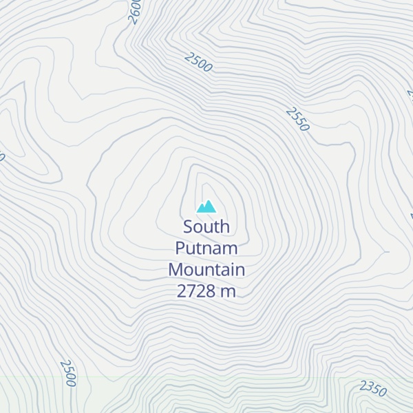 Map of South Putnam Mountain