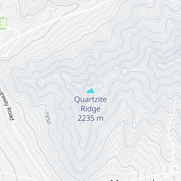 Map of Quartzite Ridge