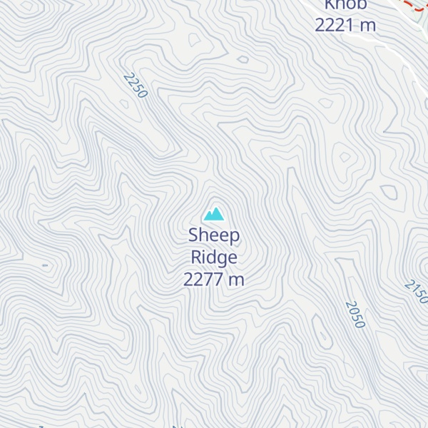 Map of Sheep Ridge