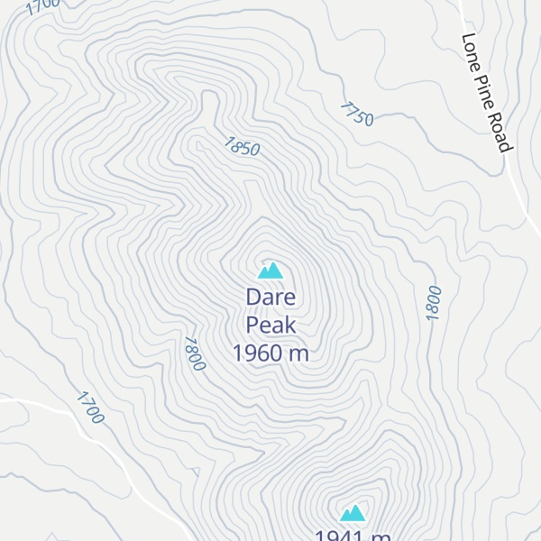 Map of Dare Peak