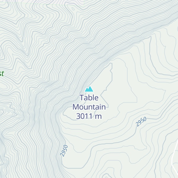 Map of Table Mountain