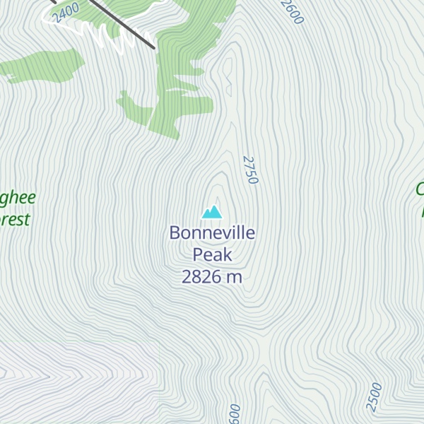 Map of Bonneville Peak