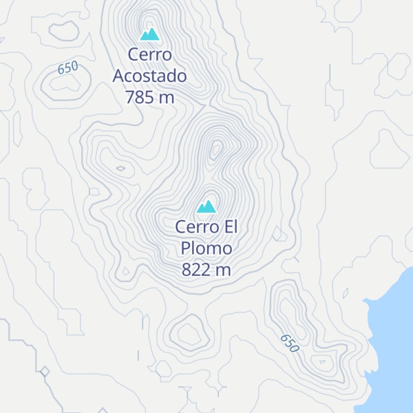 Map of Cerro El Plomo