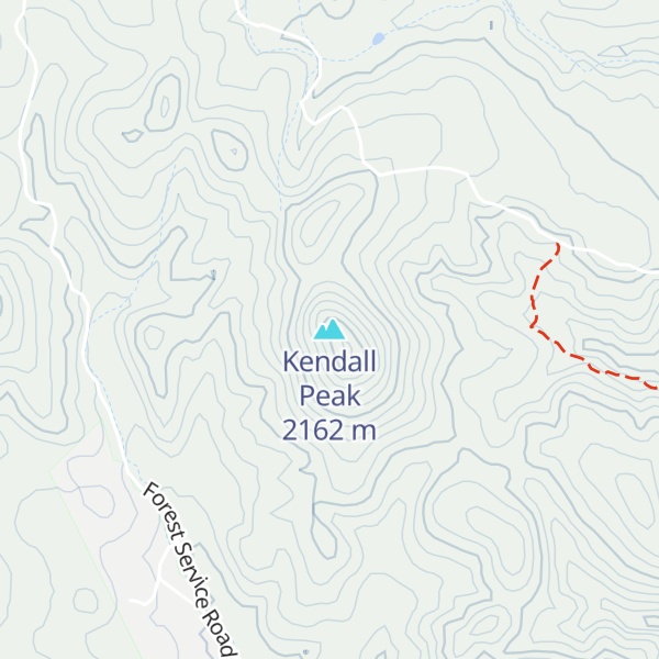 Map of Kendall Peak