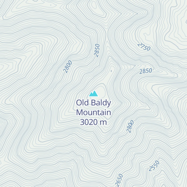 Map of Old Baldy Mountain