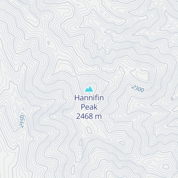 Map of Hannifin Peak