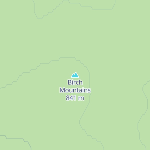 Map of Birch Mountains