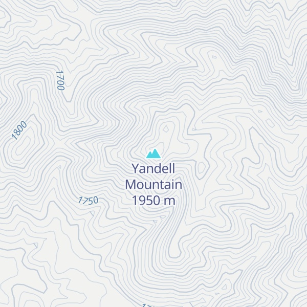 Map of Yandell Mountain