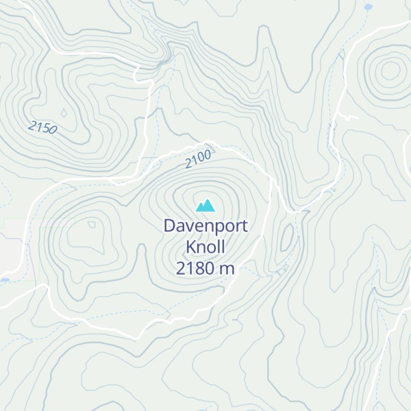 Map of Davenport Knoll