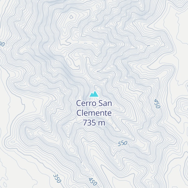 Map of Cerro San Clemente