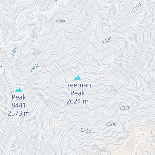 Map of Freeman Peak