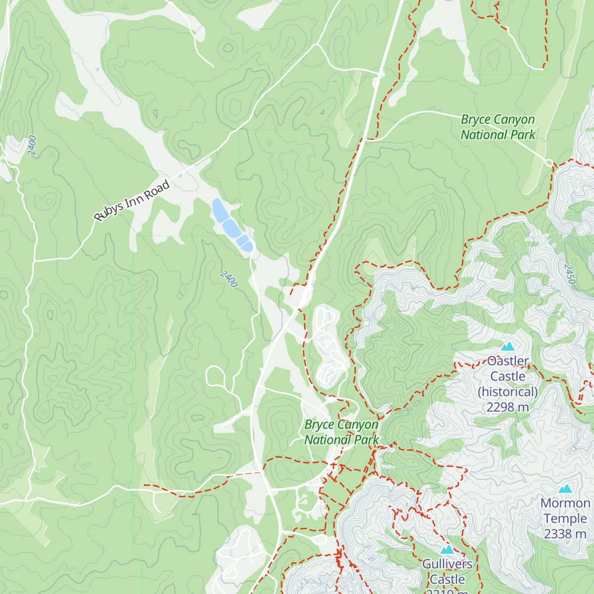 Bryce Canyon National Park Visitors Center map