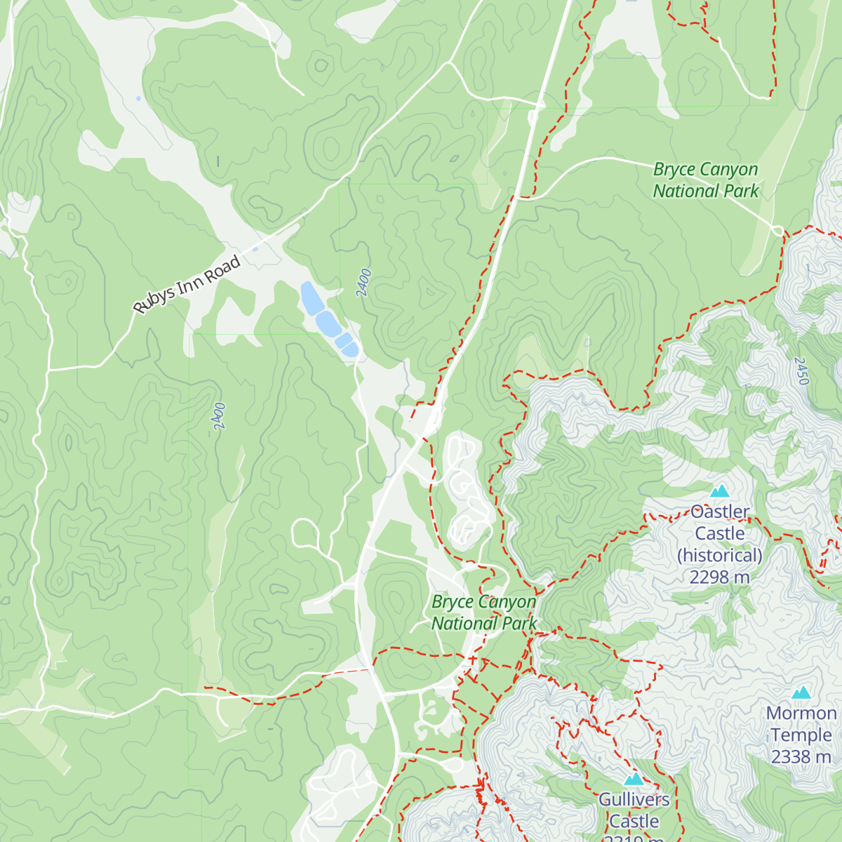 Bryce Canyon National Park Visitors Center map