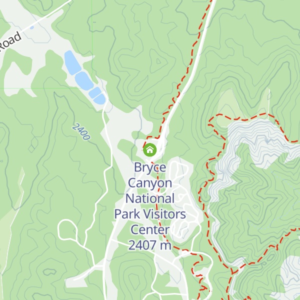 Map of Bryce Canyon National Park Visitors Center